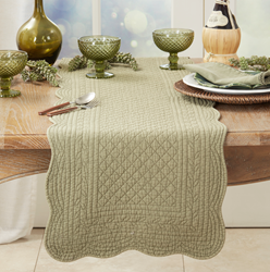 Quilted Table Runner, Olive