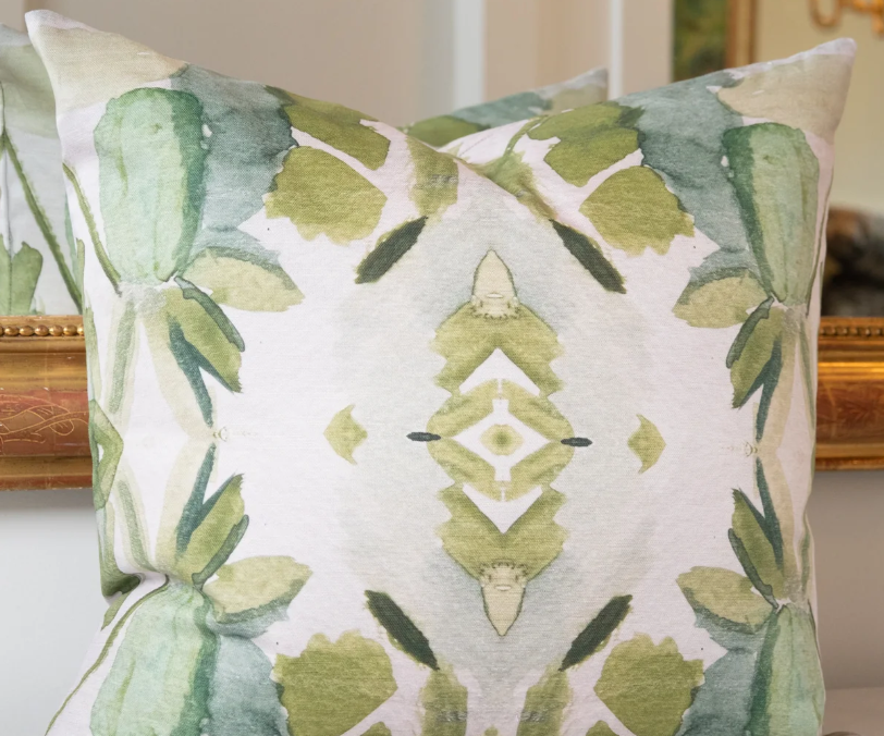 Truett Designs Pillow - Wildflowers II Green