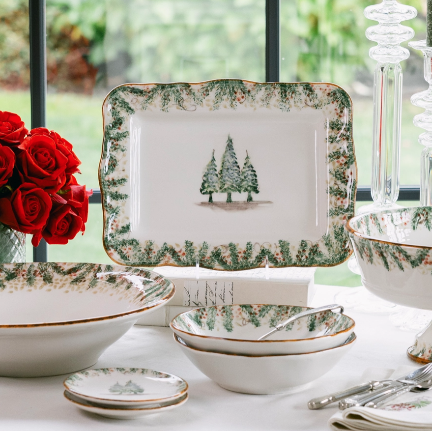 Natale Scalloped Tray