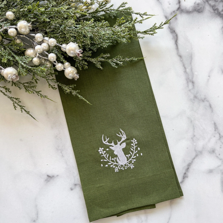 Stag W/ Holly Berries