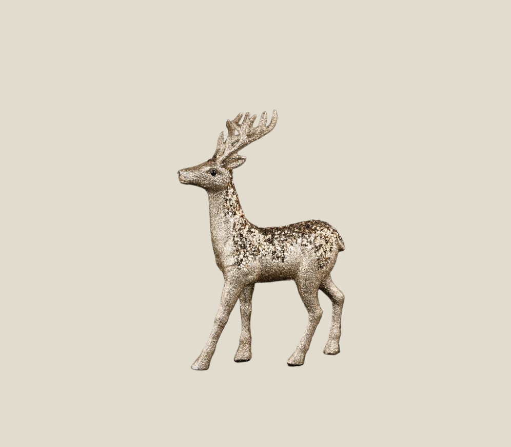 Sequin Champagne Deer, Large