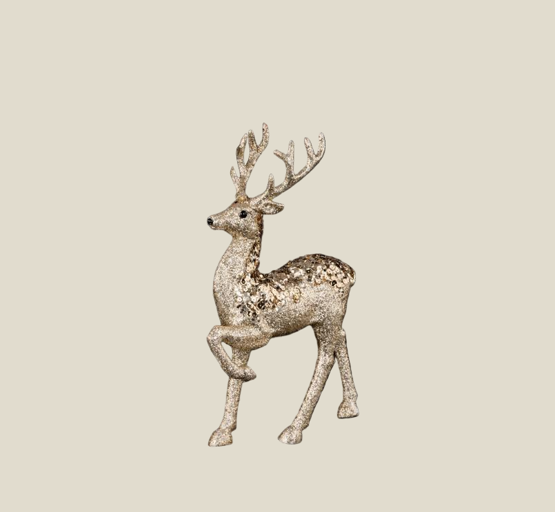 Sequin Champagne Deer, Small