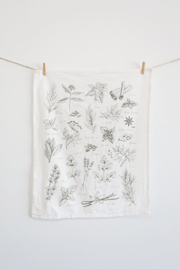 Tea Towel - Kitchen Herbs