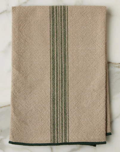 Vintage Green Stripe Napkin