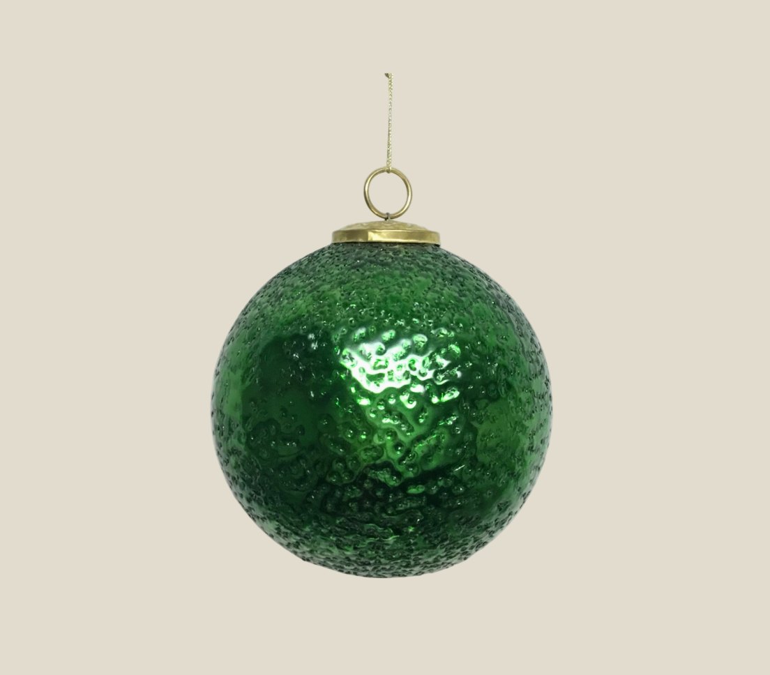 6" Glass Texture Crinkle - Emerald