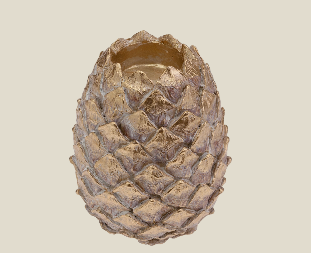 Gold Wash Pinecone Tealight
