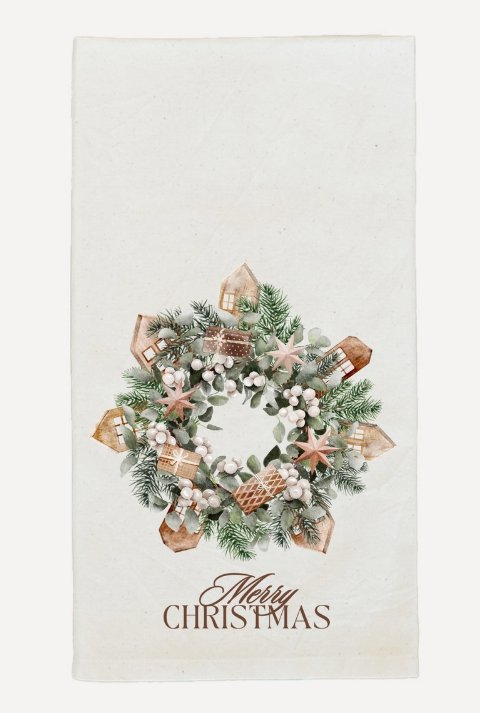Wreath Tea Towel
