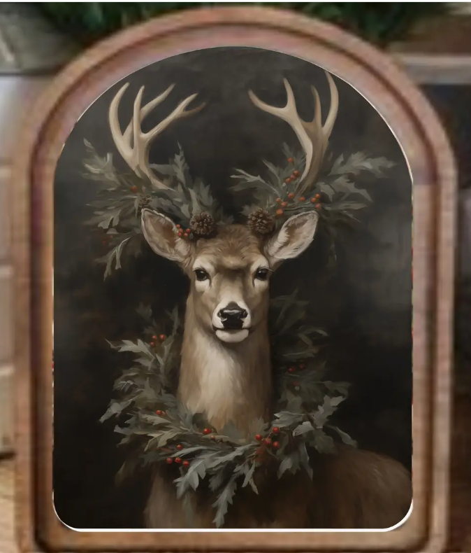 Wooden Arch Deer Art
