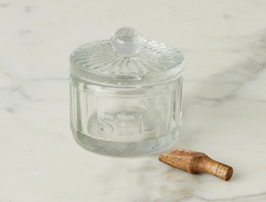 Bistro Glass Salt Cellar w/ Scoop