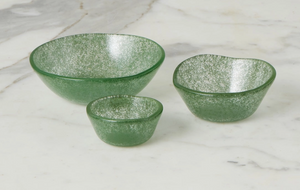 Green Glass Tasting Bowl