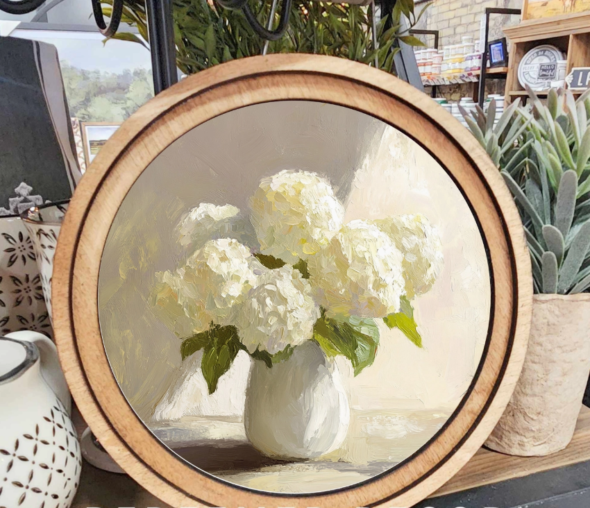 Wooden Hydrangea Art
