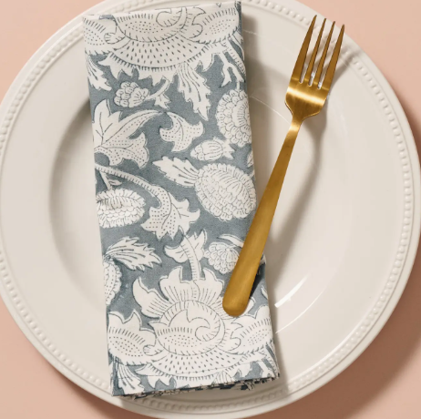 Baadal Block Print Napkin, Set of 4