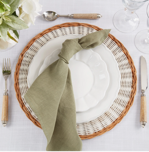 Linen Napkin Set - Olive