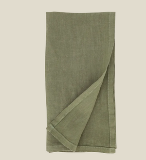Linen Napkin Set - Olive