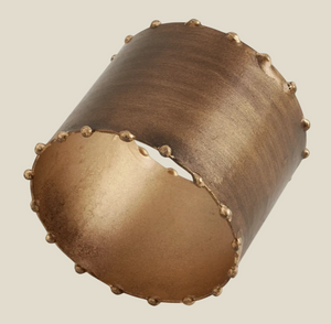 Gold Dot Rim Napkin Ring Set