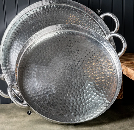 Hammered Silver Tray