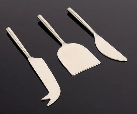 Matte Stainless-Steel Cheese Set