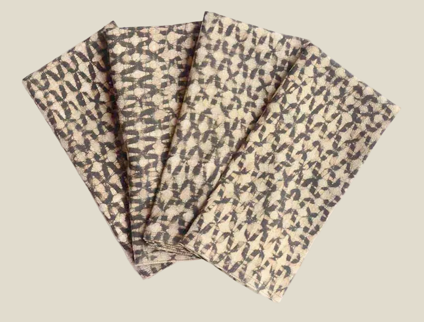 Handwoven Linen Napkin Set - Sparrow