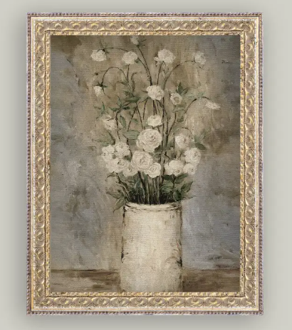 Long Stem Rose Framed Art, 12x16