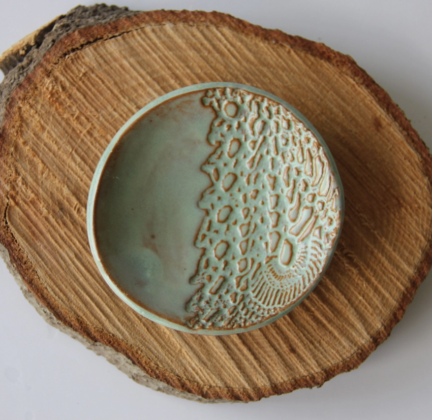 Lace Ring Dish - Sea Spray