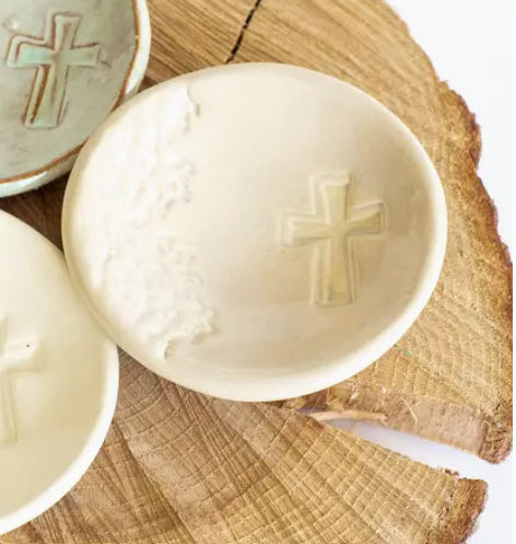 Cross Ring Dish - Sea Spray