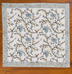 Silver Floral Napkin Set