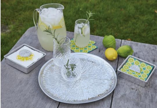 Mariposa Clear Pineapple Textured Large Pitcher