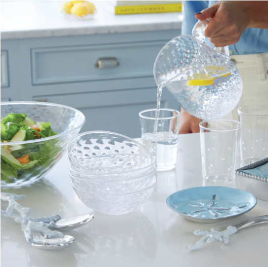 Mariposa Clear Pineapple Textured Pitcher