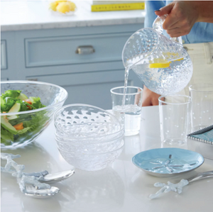 Mariposa Clear Pineapple Textured Pitcher