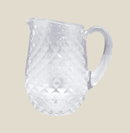 Mariposa Clear Pineapple Textured Pitcher