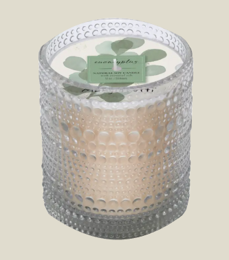 Hobnail Candle / Eucalyptus