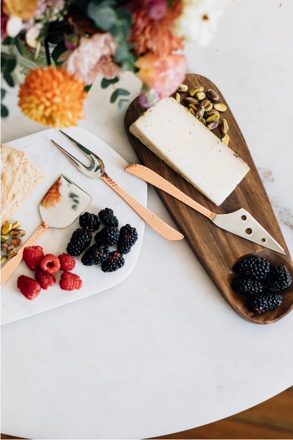 Hammered Handle Cheese Server Set - ANGEL OAK HOME