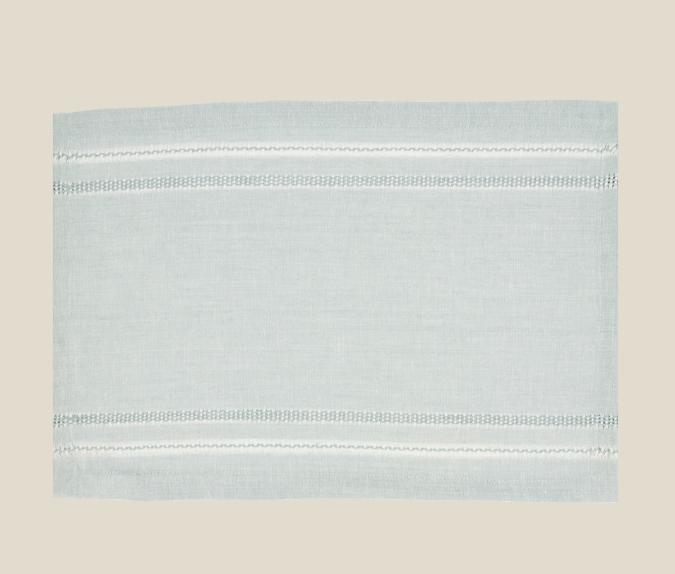 Blue/ Grey Leno Stripe