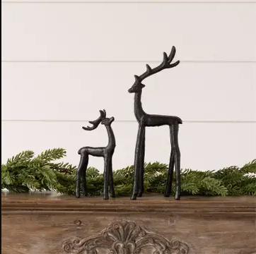 Wrought Iron Deer Set