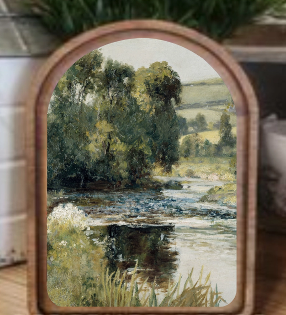 Wooden Arched Green River Art