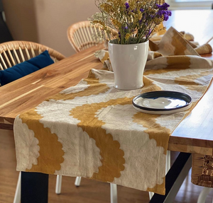 Handwoven Table Runner - Golden Rays
