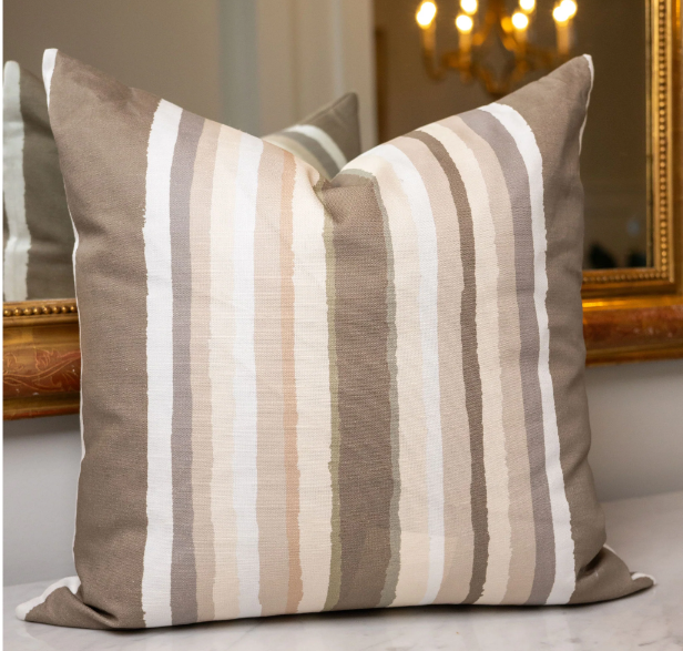 Truett Designs Pillow - Brother Stripe Browns