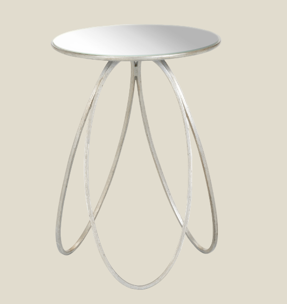 Glass w/ Silver Tri-Leg