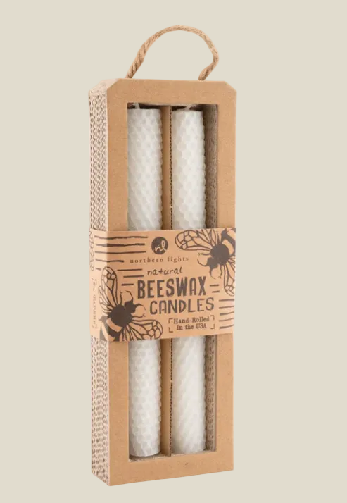 Taper Candles, Natural beeswax Set
