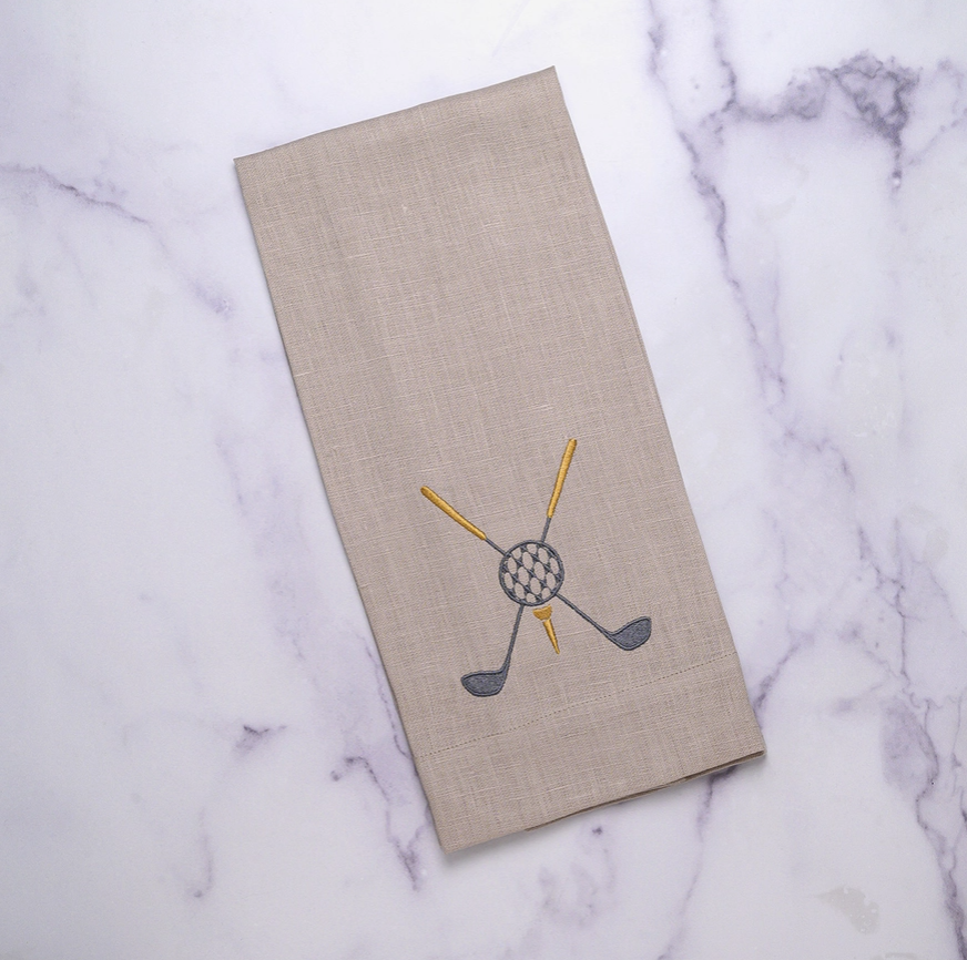 Crown Linen Designs Towel / Golf Motif