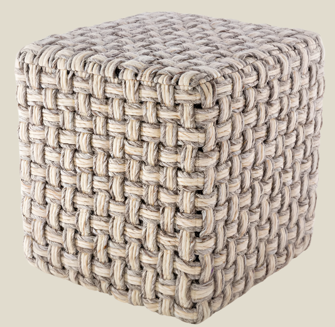 "Cordoba" grey/white 18" cube