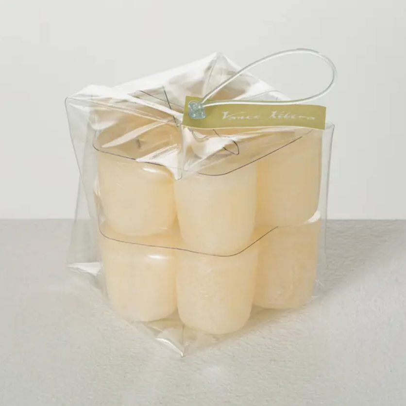 Votives, Melon White Timber Set