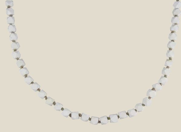 Garland, Wooden, White, Geometric