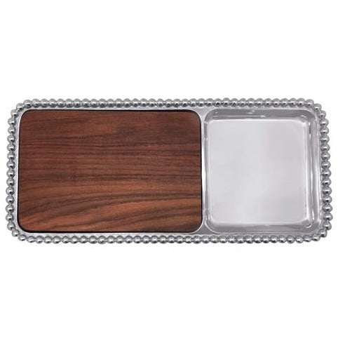 Mariposa Cheese and Cracker Server with Wood Insert