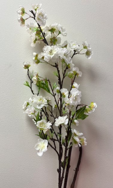 Stem, Cherry Blossom, White 42"