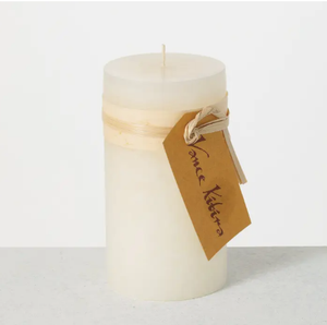 Pillar Candle, White Timber