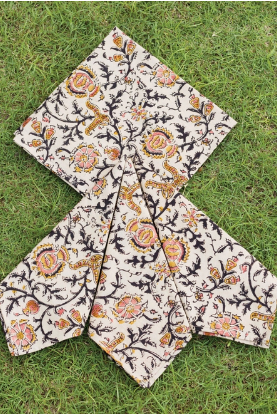 Gold & Rose Kalamkari Napkin Set