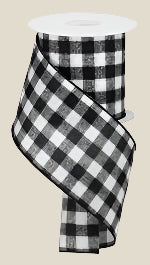 Black and White Checked/Flannel, 4"x10yd