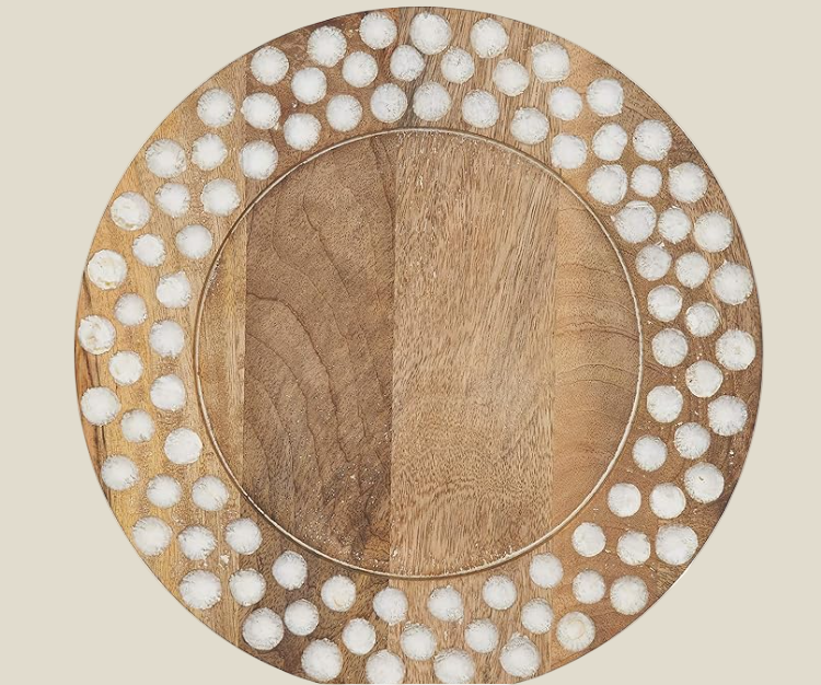 Wood W/ White Dots
