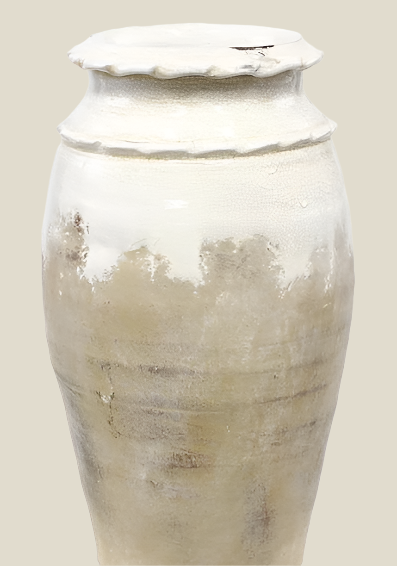 Waffle rim white glaze